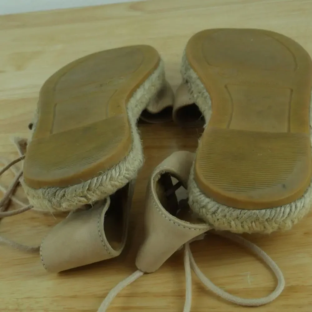 Kanna EU 41 US 10 Espadrilles Ankle Tie Sandals Preppy Coastal Resort Vacation